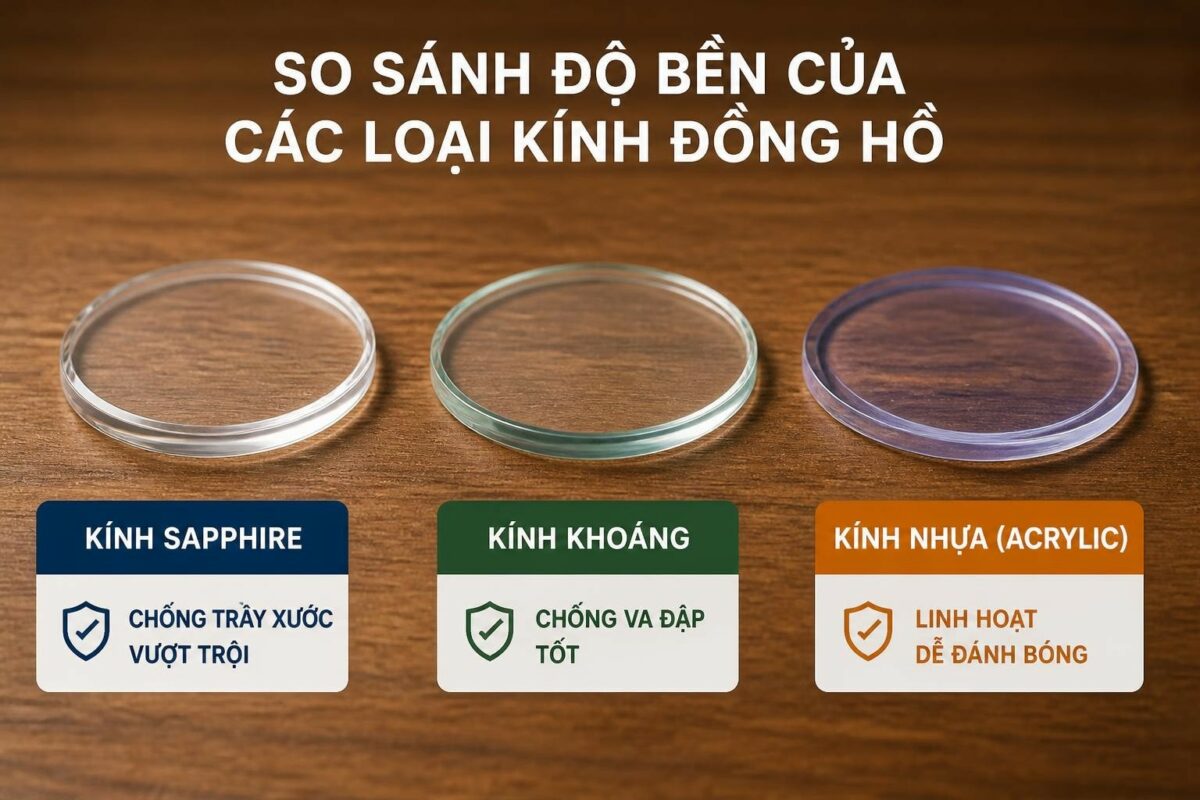Mặt Kính Đồng Hồ: Hướng Dẫn Toàn Diện Về Chất Liệu